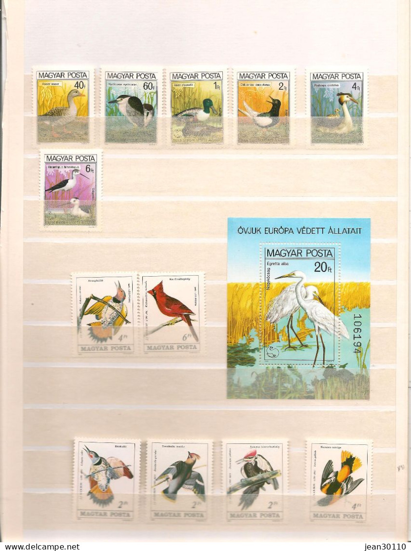 HONGRIE ANNÉES 1959/85   OISEAUX ** MNH Cote : 58,00 € - Colecciones & Series