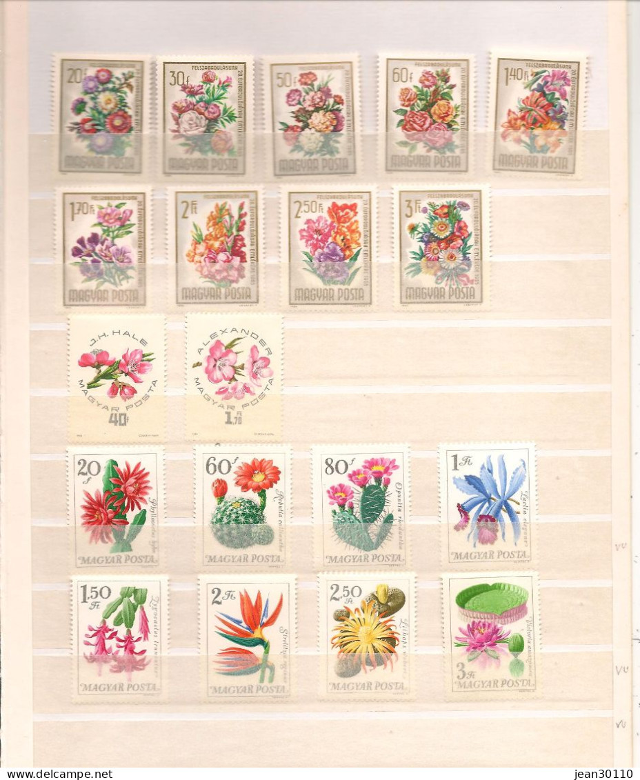 HONGRIE ANNÉES 1961/66   FLEURS ** MNH Cote : 20,00 € - Altri & Non Classificati