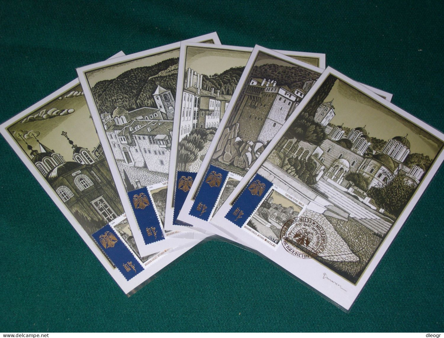 Greece Mount Athos 2008 Holy Monasteries IV Maximum Card Set XF. - Tarjetas – Máximo