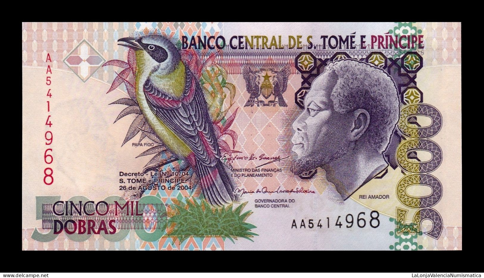 Santo Tomé Y Príncipe Saint Thomas & Prince 5000 Dobras 2004 Pick 65c Sc Unc - Sao Tome En Principe