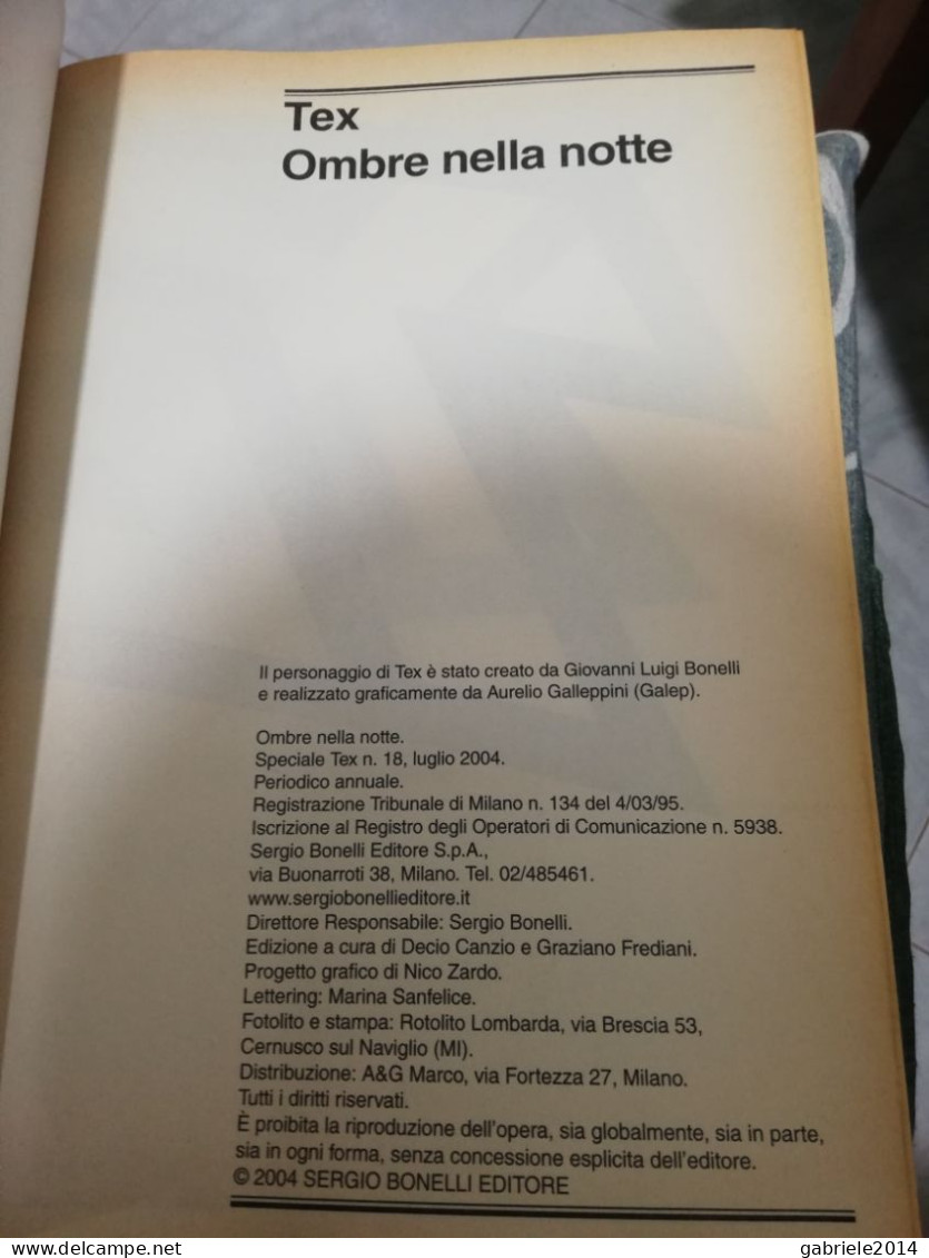 TEX Albo Speciale N.18 - OMBRE NELLA NOTTE - Anno 2004 - Tex