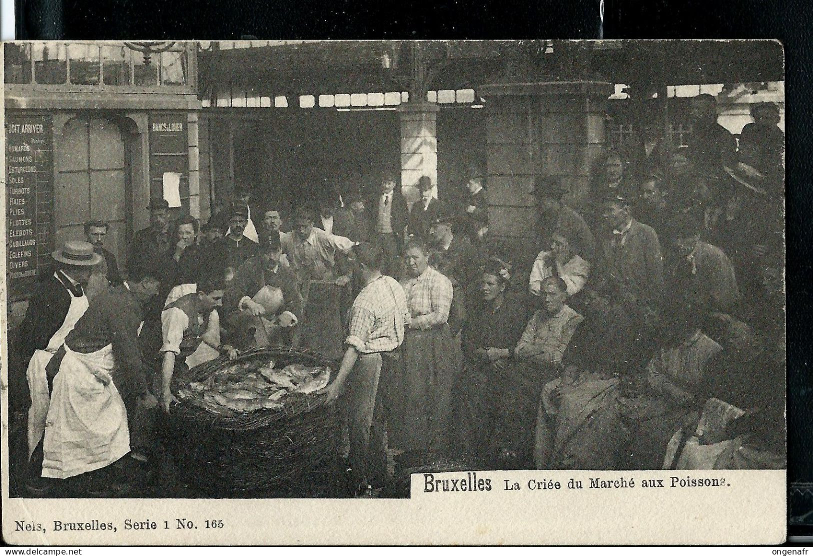 Carte écrite : 23/05/1901 - Bruxelles : La Criée Du Marché Aux Poissons - Non Classés