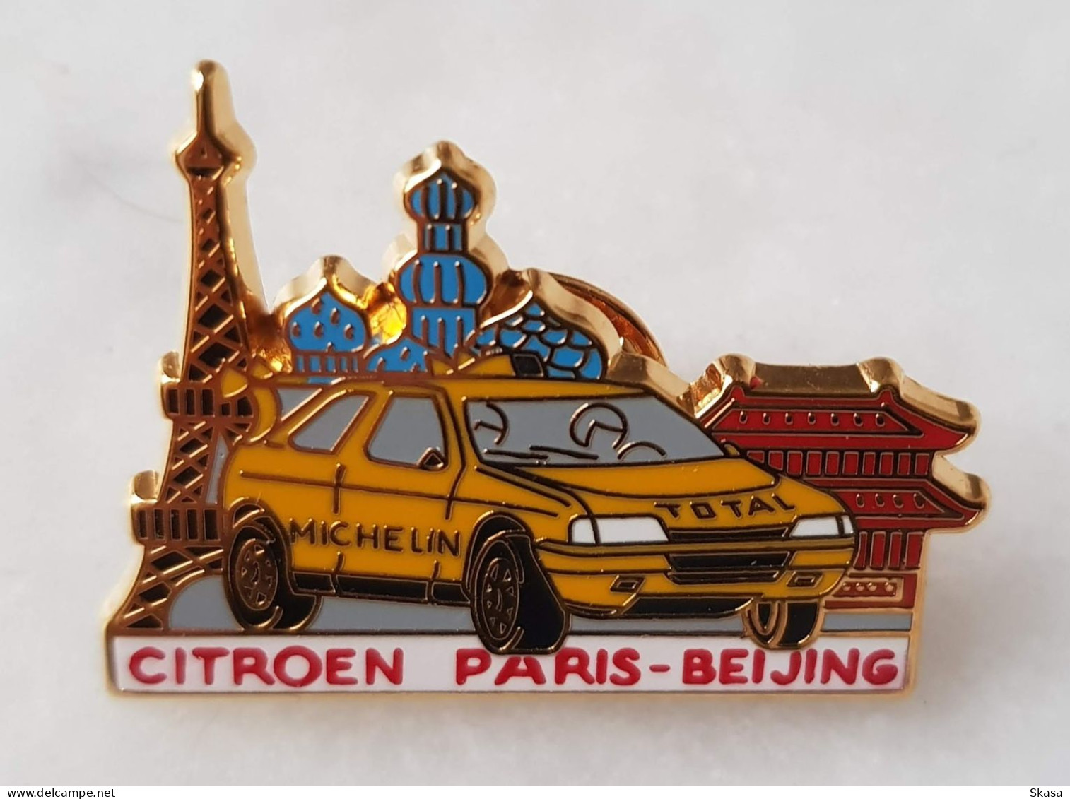 Beau Pin's Rallye Raid Citroën Paris-Beijing / Pékin, Moscou, EGF Signé Arthus Bertrand - Rallye