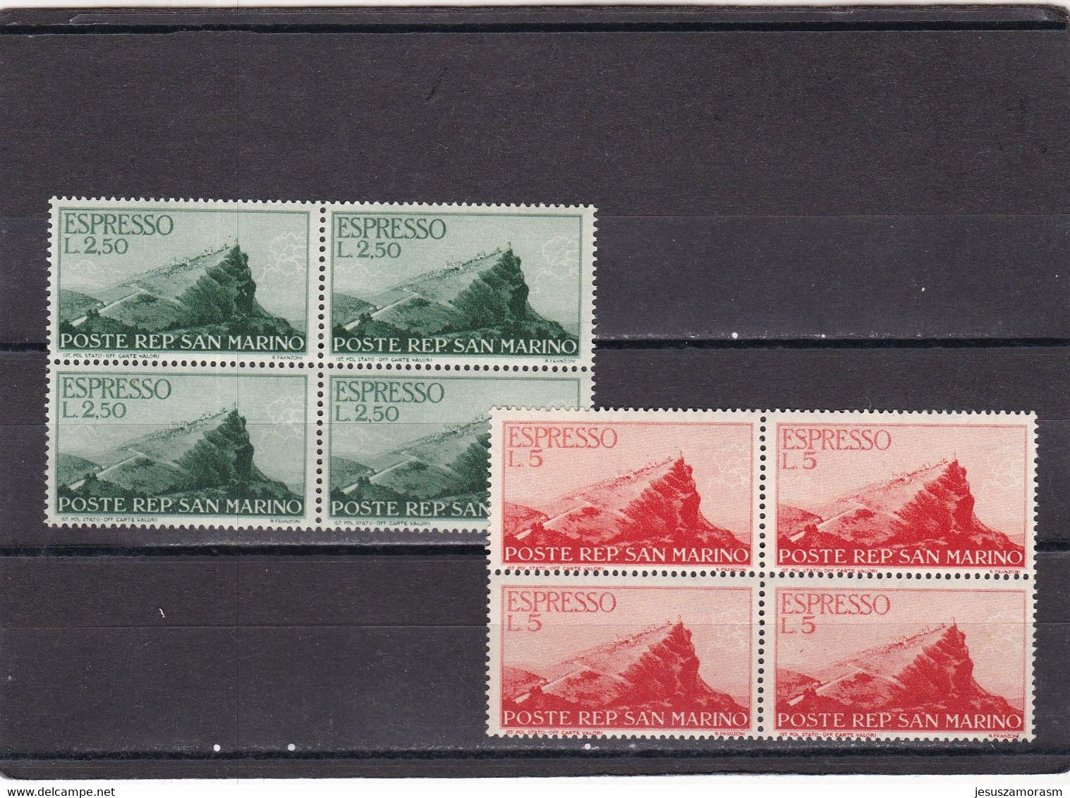 San Marino Nº Ex11 Al Ex12 En Bloque De Cuatro - Express Letter Stamps