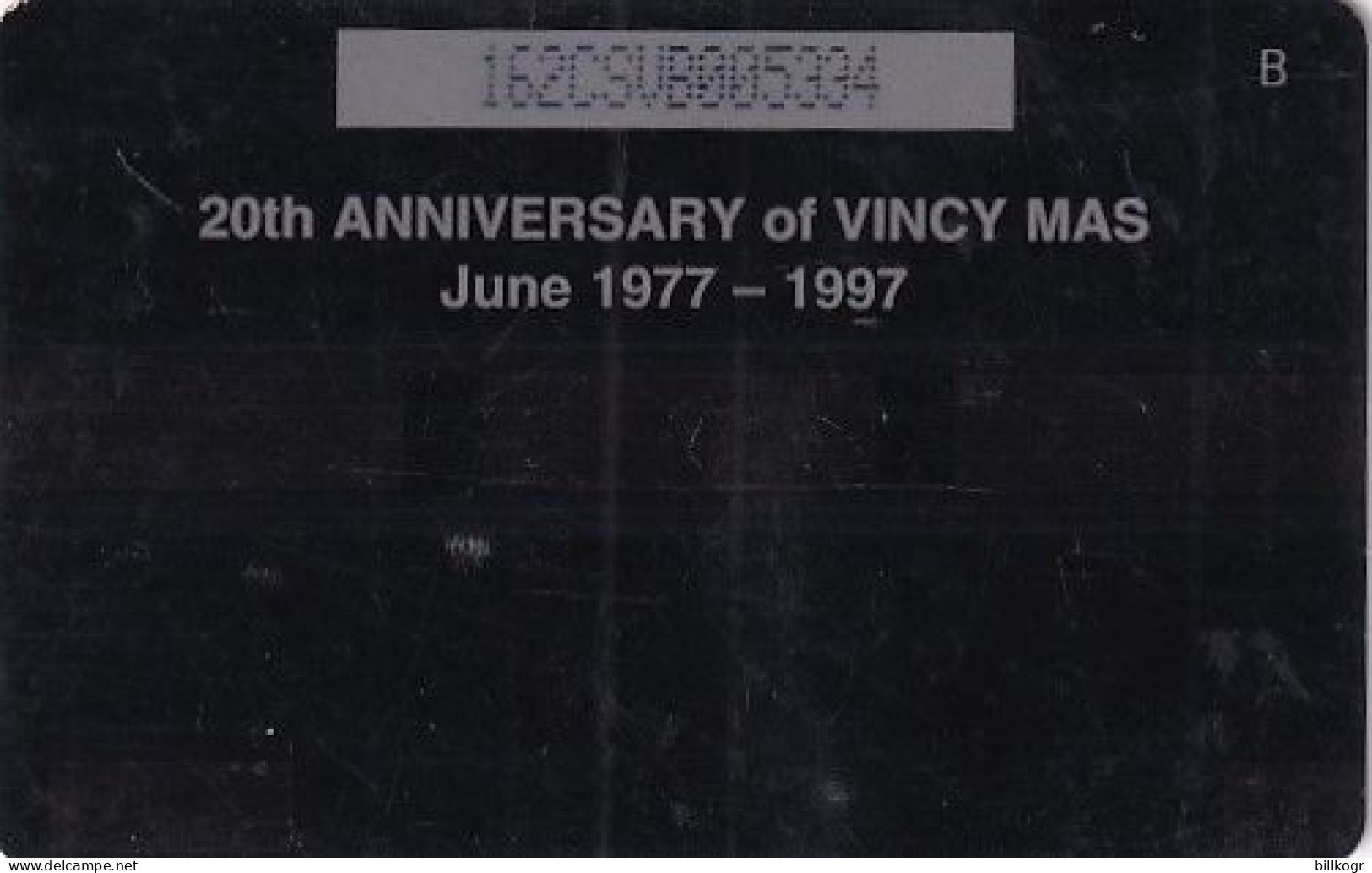 ST. VINCENT & THE GRENADINES(GPT) - 20th Anniversary Of Vincy Mas, CN : 162CSVB/B, Tirage 10000, Used - Saint-Vincent-et-les-Grenadines