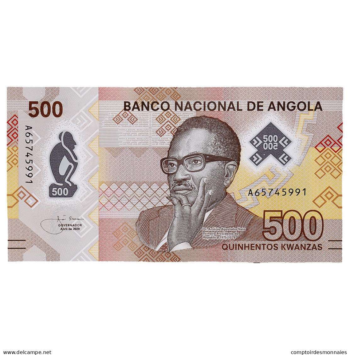 Billet, Angola, 500 Kwanzas, 2020, NEUF - Angola