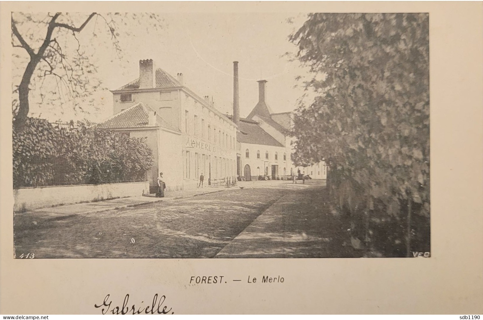 Forest - Le Merlo (V.E.D.), Animée, Circulée 1909 - Vorst - Forest