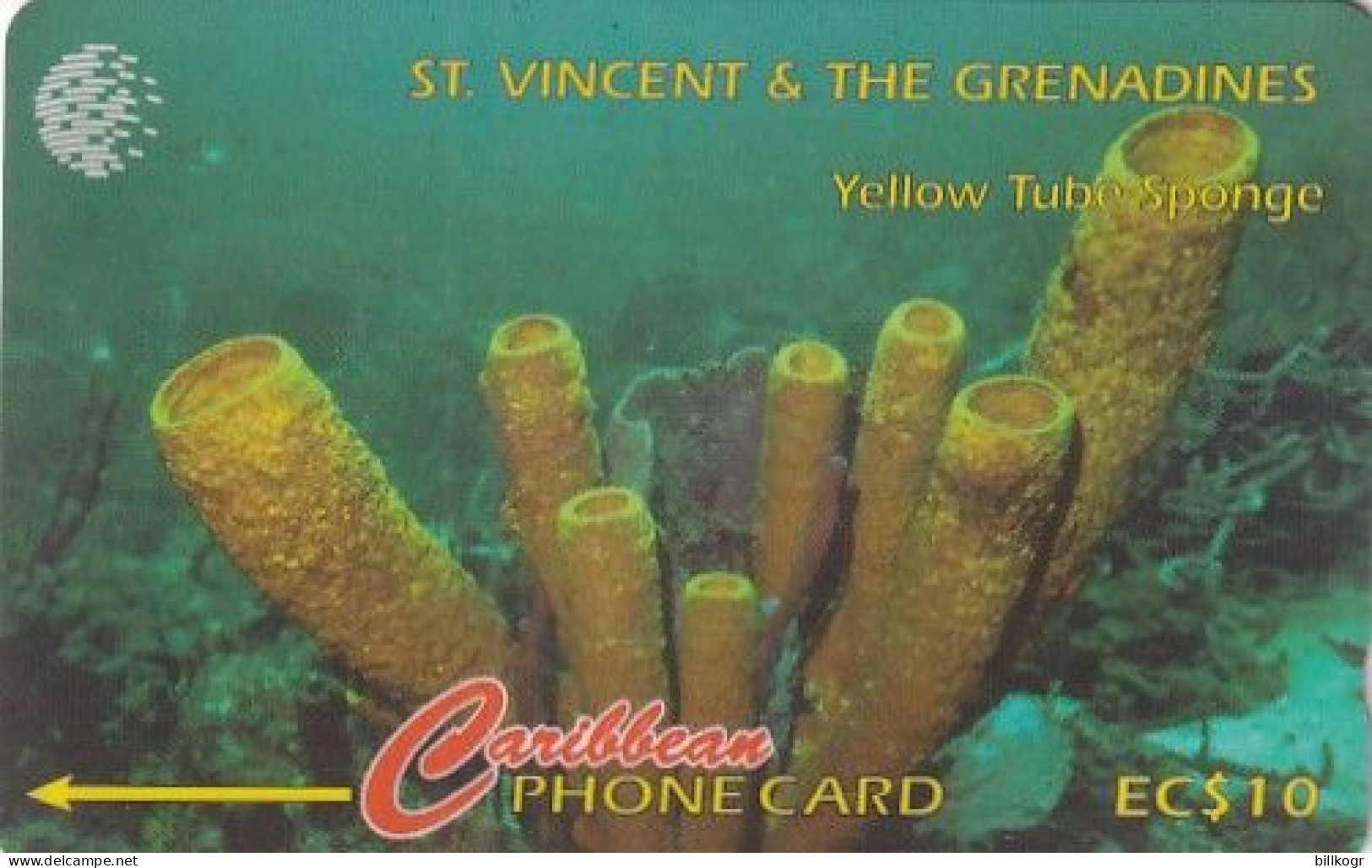 ST. VINCENT & THE GRENADINES(GPT) - Yellow Tube Sponge, CN : 142CSVB/B, Tirage %20000, Used - St. Vincent & The Grenadines