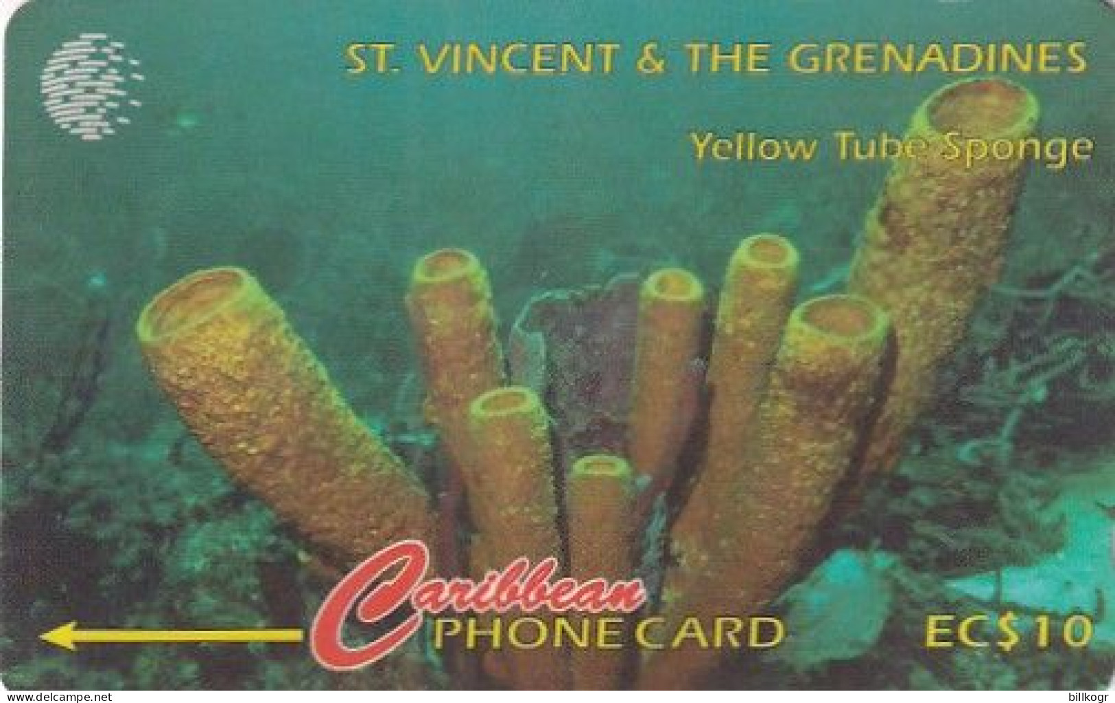 ST. VINCENT & THE GRENADINES(GPT) - Yellow Tube Sponge, CN : 52CSVF/B, Tirage 9900, Used - San Vicente Y Las Granadinas