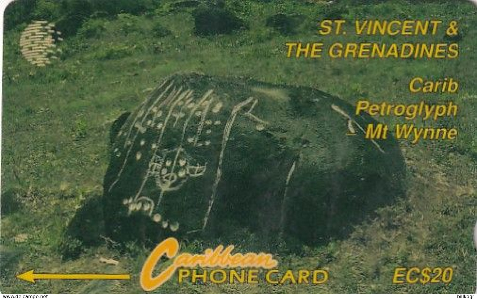 ST.VINCENT & GRENADINES(GPT) - Carib Petroglyph, CN : 7CSVB, Tirage 10000, Used - San Vicente Y Las Granadinas