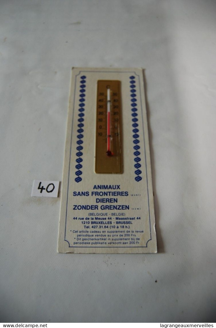 C40 Ancien Thermomètre - Animaux En Péril - Sonstige & Ohne Zuordnung