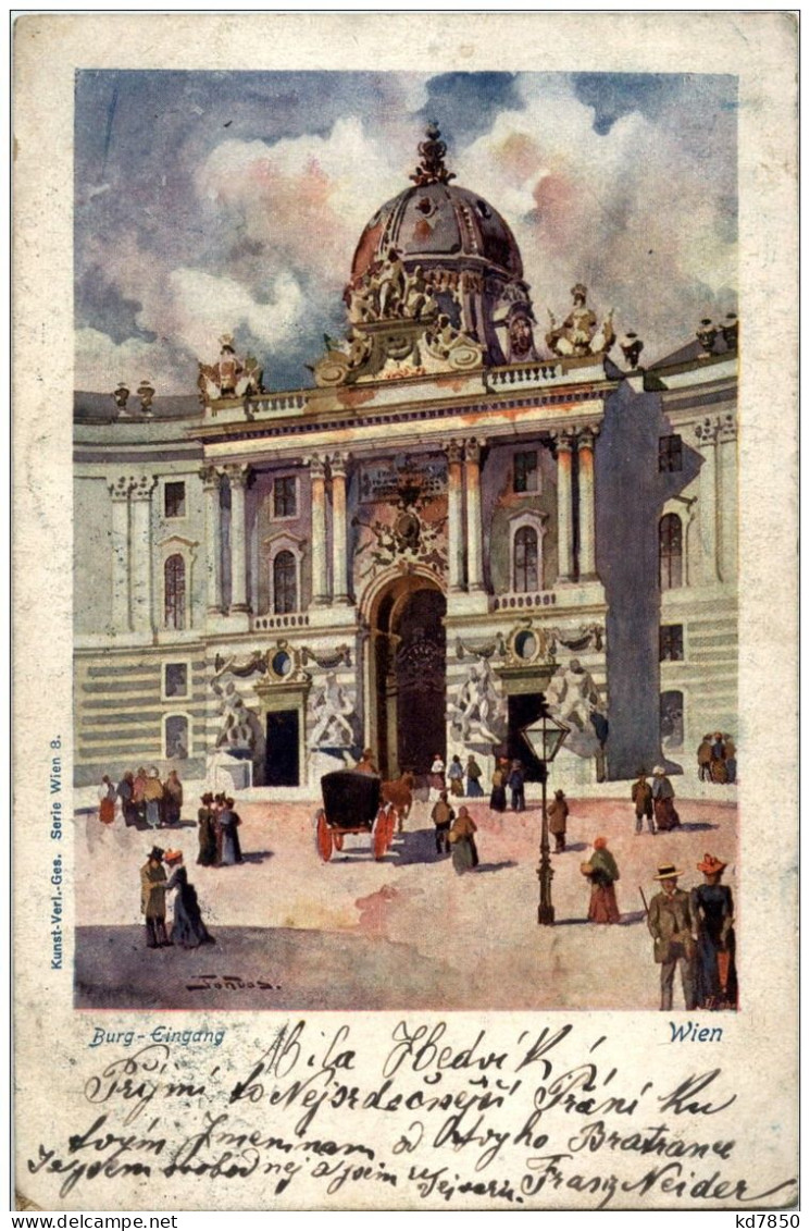 Wien - Burg Eingang Künstlerkarte - Autres & Non Classés