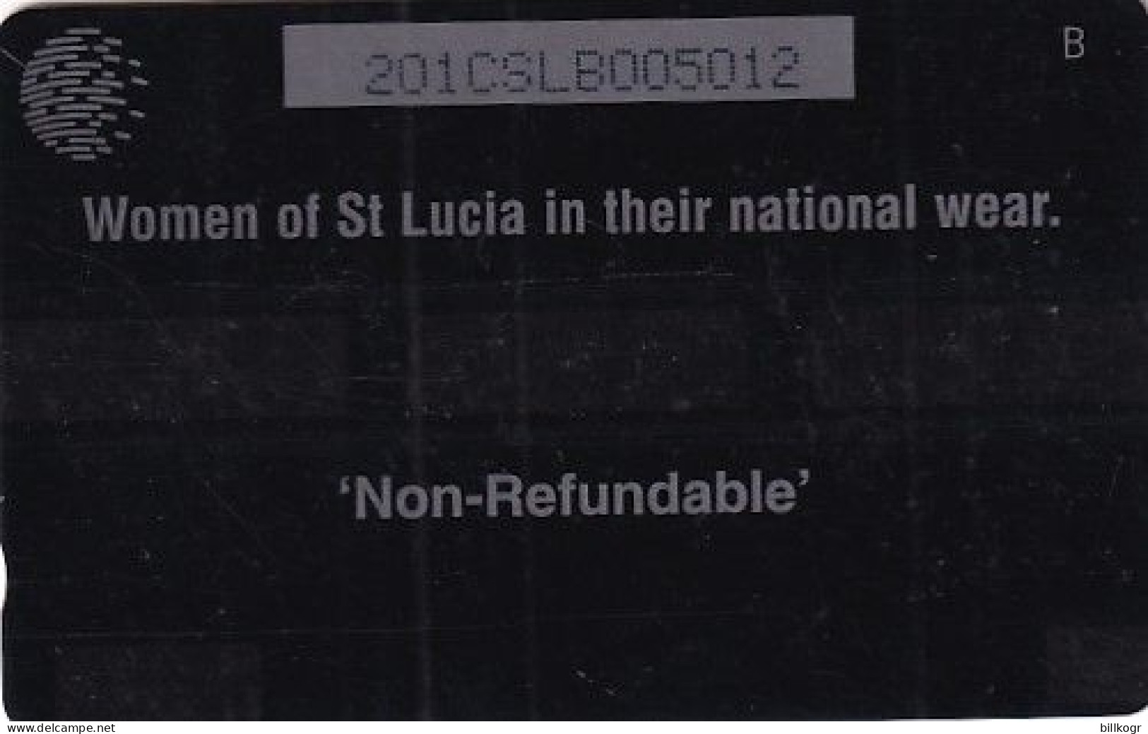 ST. LUCIA ISL.(GPT) - Women In National Dress, CN : 201CSLB/B, Tirage %15000, Used - Saint Lucia