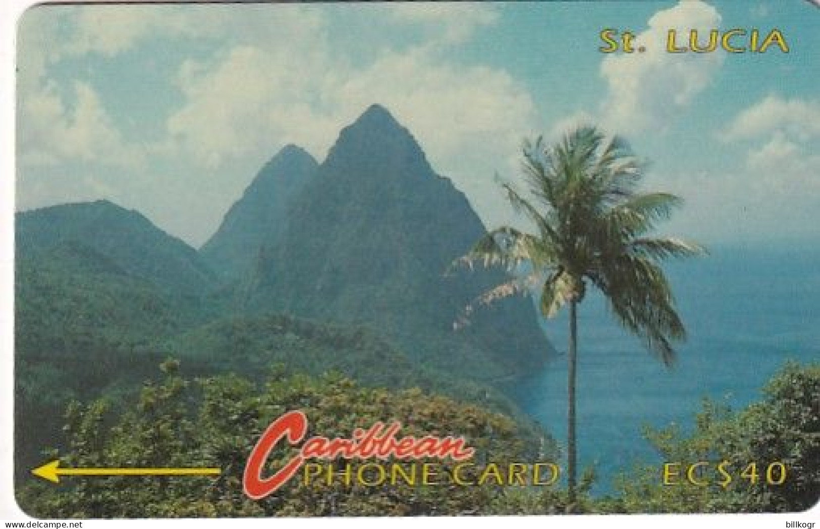 ST. LUCIA ISL.(GPT) - Pitons 2(no Logo), CN : 7CSLC/B, Tirage %20000, Used - St. Lucia