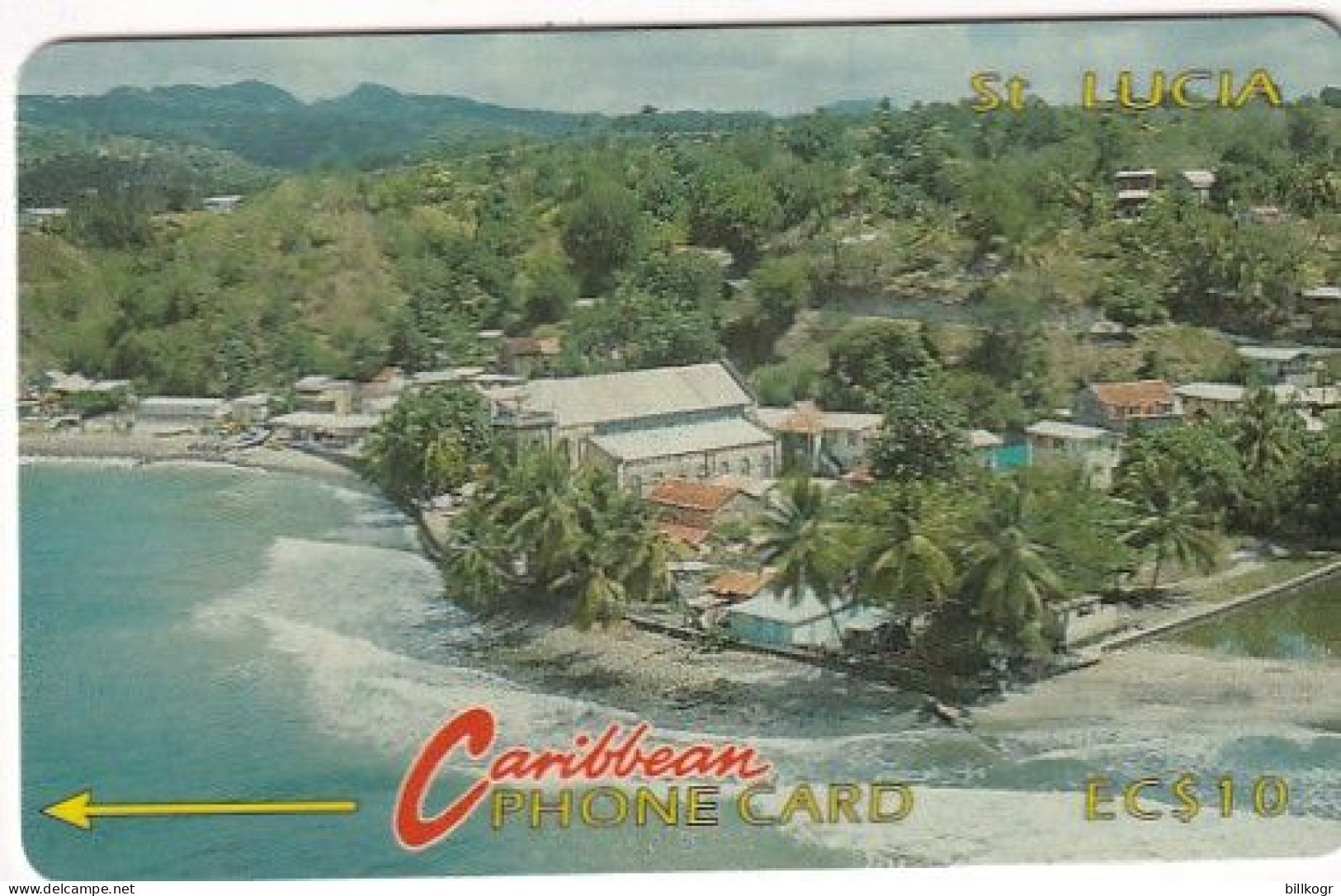 ST. LUCIA ISL.(GPT) - Coastline(no Logo), CN : 7CSLA/B, %tirage 30000, Used - St. Lucia