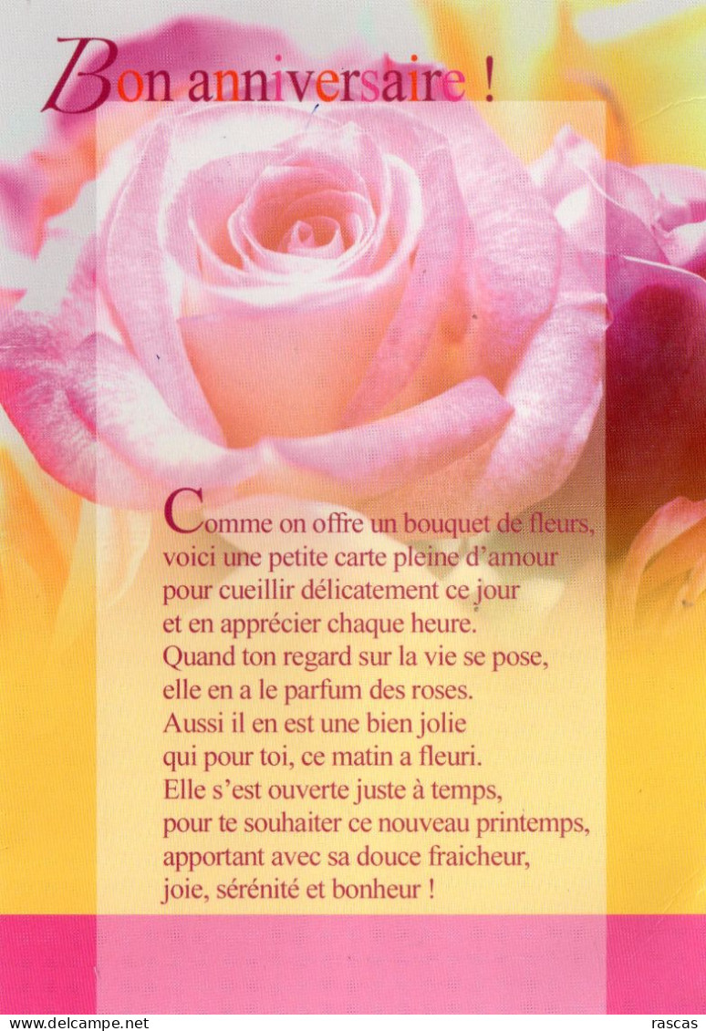 CPM  - BON ANNIVERSAIRE - POEME DE C.SERGERA - Geburtstag