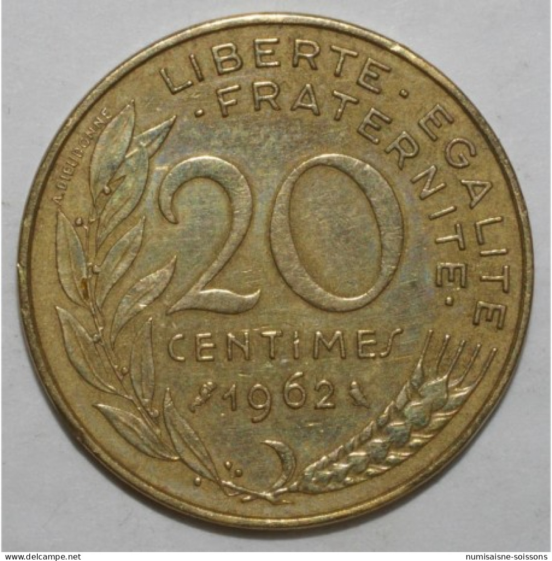 GADOURY 332 - 20 CENTIMES 1962 TYPE MARIANNE 3 PLIS - TTB - KM 930 - Autres & Non Classés