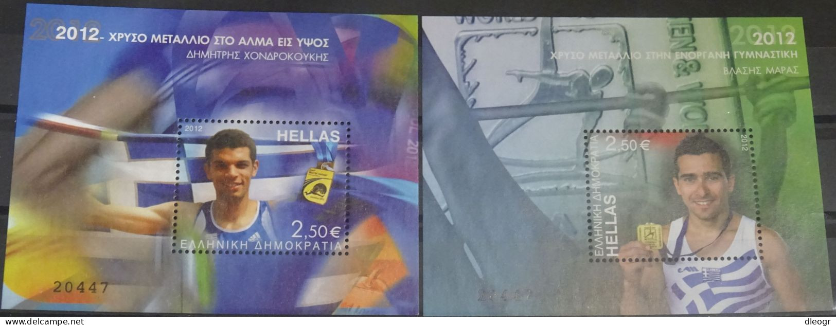 Greece 2012 Gold Medals Blocks MNH XF. - Neufs