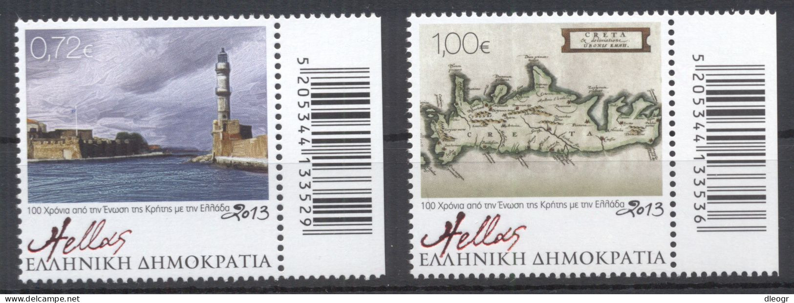 Greece 2013 100th Anniversary Of Crete Union With Greece MNH XF. - Neufs