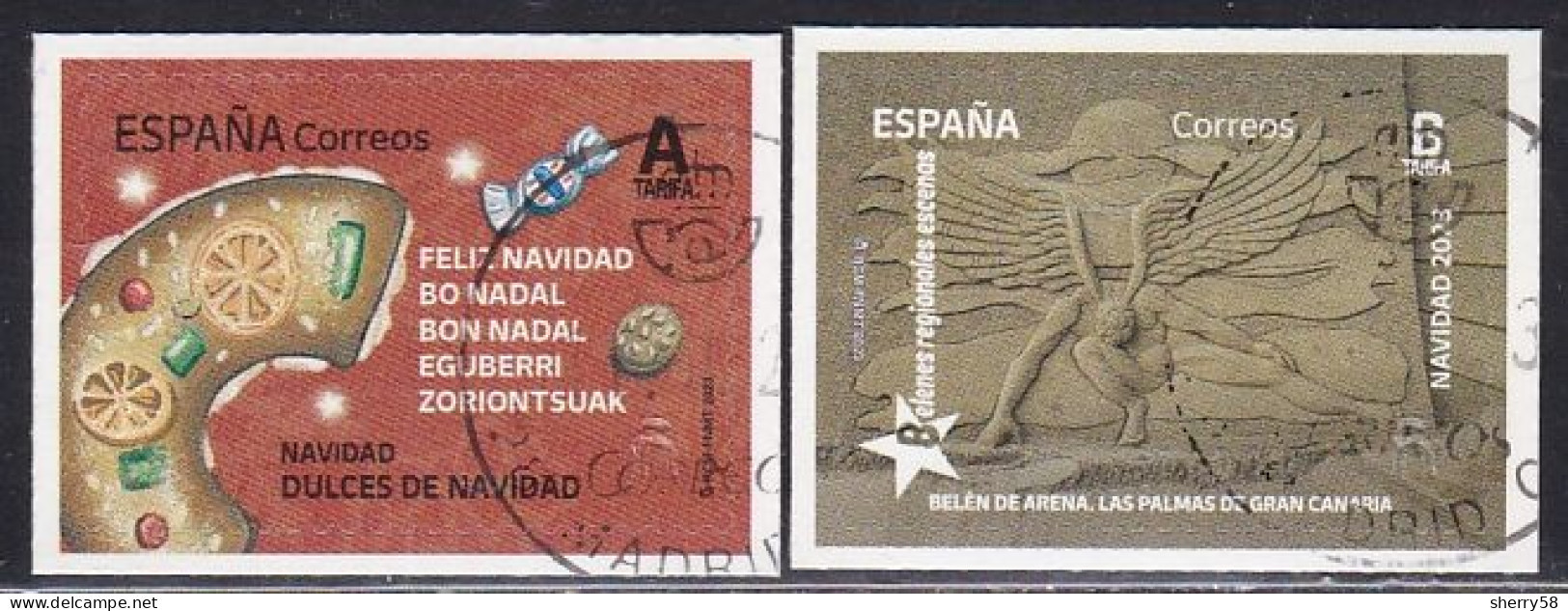 2023-ED. 5710 Y 5711 - Navidad. Dulces De Navidad Y Belén De Arena. Las Palmas De GC- USADO - Gebruikt