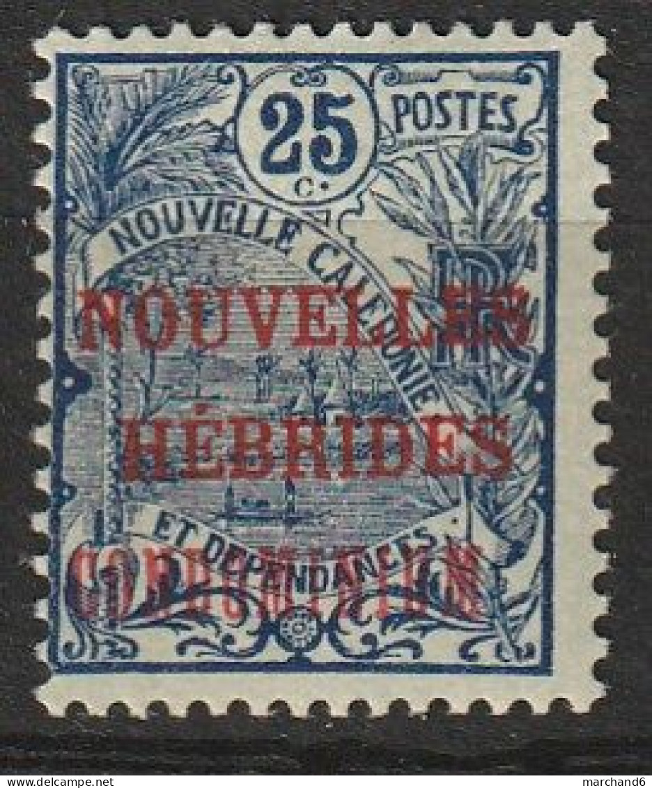 Nouvelles Hébrides Timbre De Nouvelle Calédonie De 1905/1907 Surchargés N°17 Neuf* - Unused Stamps