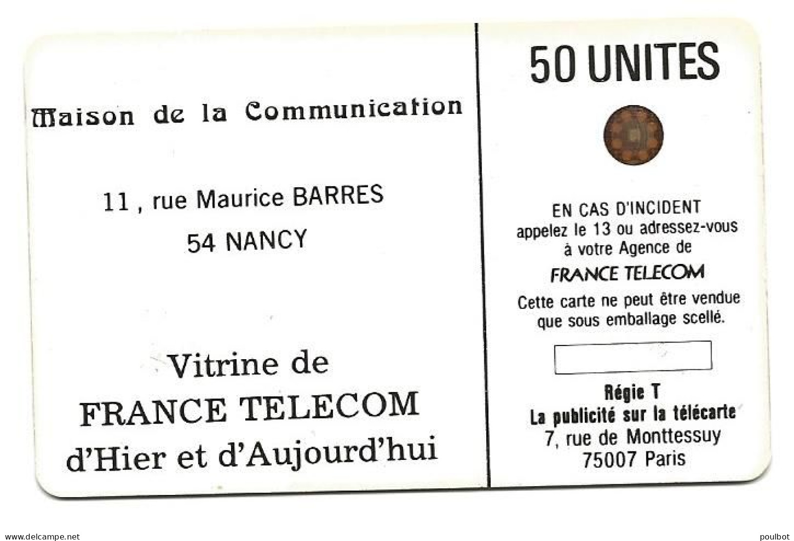 Télécarte F70 LOR.HIS.TEL Musée De Nancy  04 / 89 - 1989
