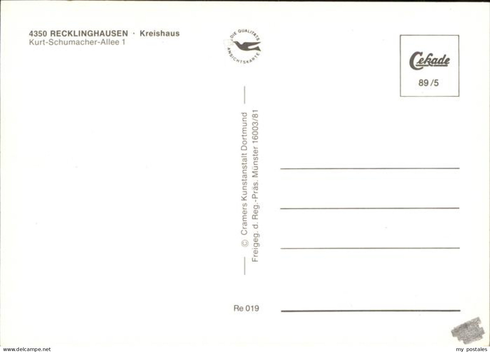 41228199 Recklinghausen Westfalen Fliegeraufnahme  Recklinghausen - Recklinghausen
