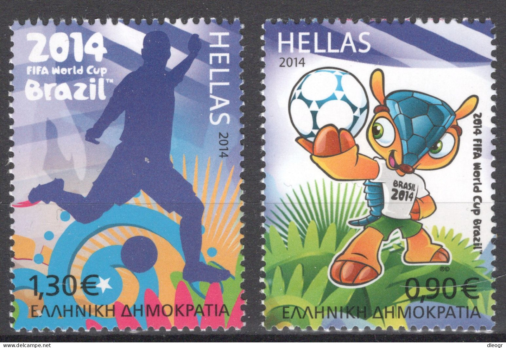 Greece 2014 FIFA World Cup Brazil MNH XF. - Ongebruikt