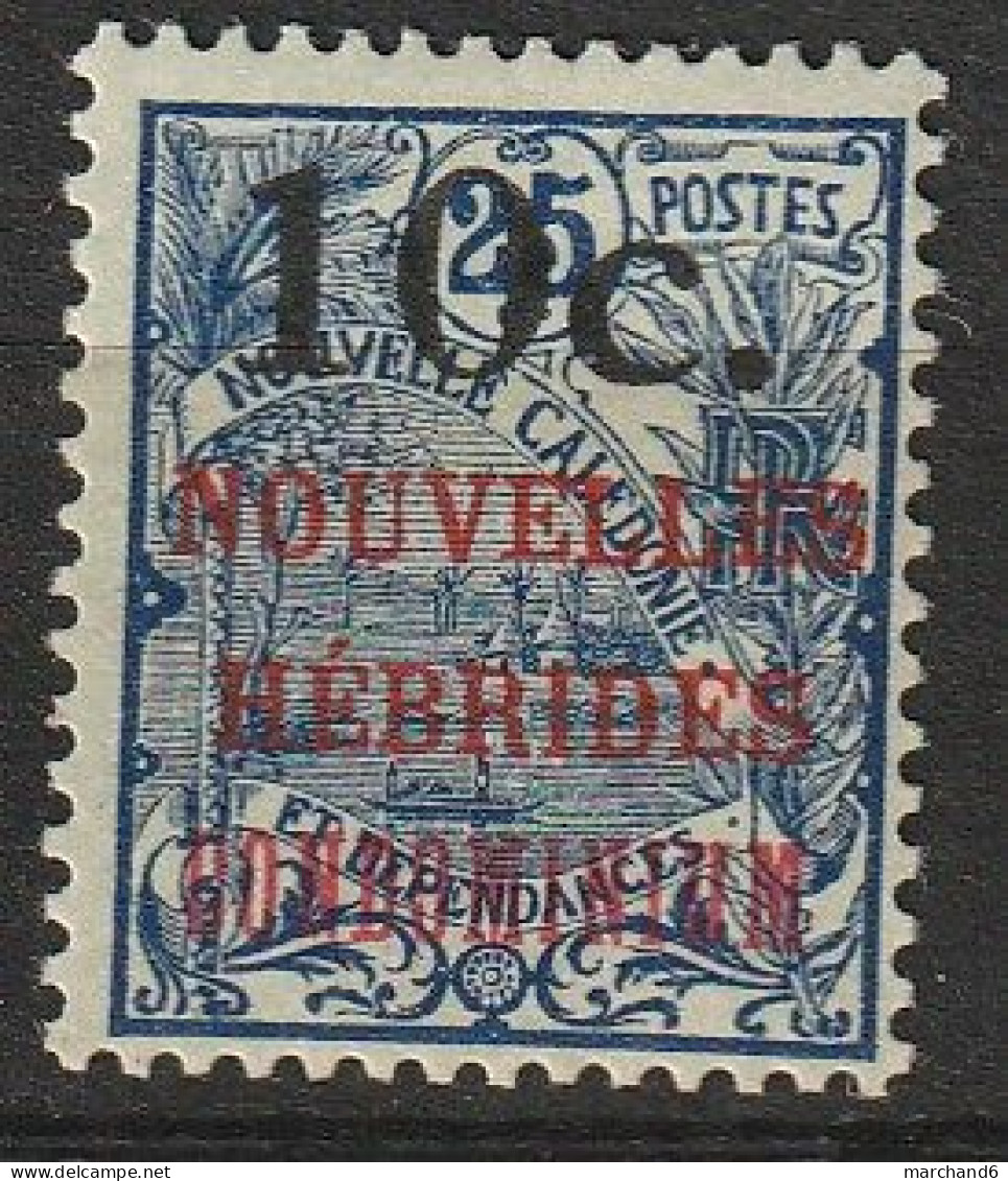 Nouvelles Hébrides Timbre De Nouvelle Calédonie 1908/1910 Surchargés N°59 Neuf* - Neufs