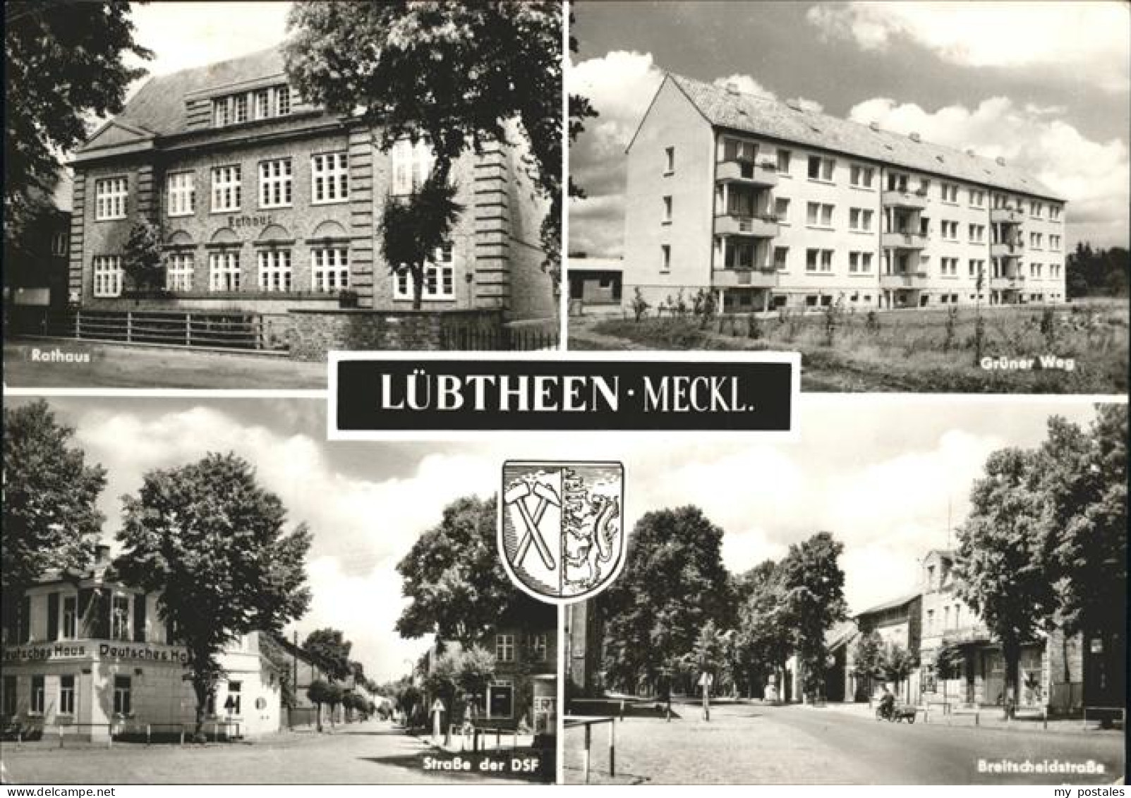 41226229 Luebtheen Gruener Weg, Strasse Der DSF, Rathaus Luebtheen - Lübtheen