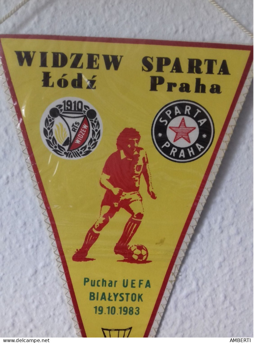 Banderín Copa De La UEFA Widzew Lodz Vs Sparta Praga - Apparel, Souvenirs & Other