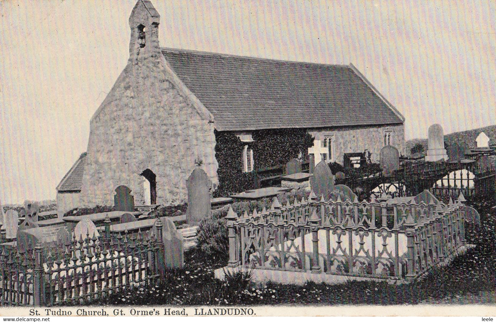 BR91. Vintage Postcard.  St. Tudno Church, Gt. Orme's Head. Llandundno - Caernarvonshire