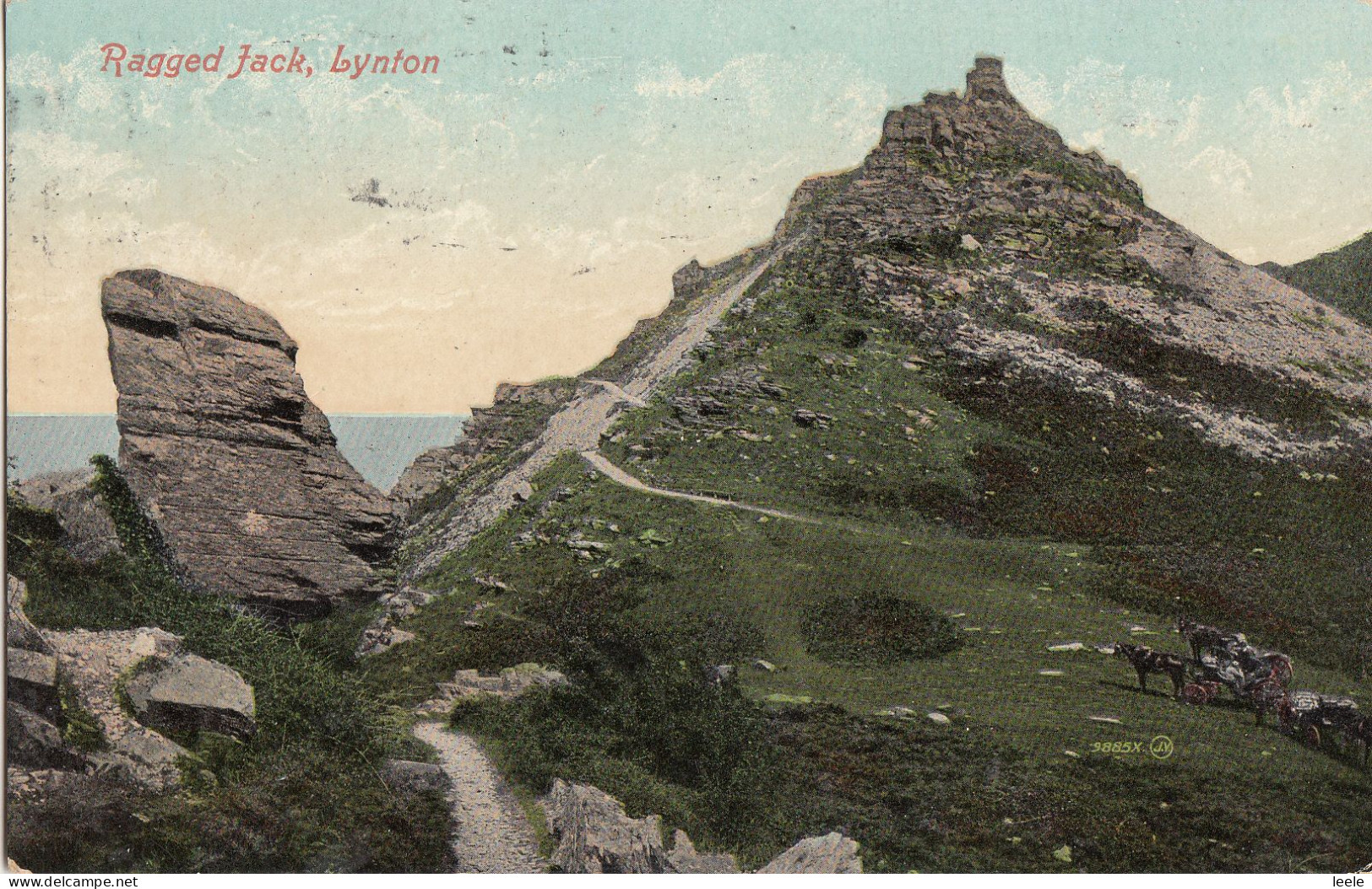 BR53. Vintage Postcard.  Ragged Jack, Lynton, Devon - Lynmouth & Lynton