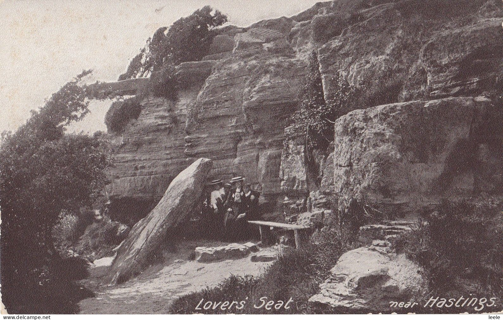 BR26. Vintage Postcard. Lover's Seat Under The Cliffs. Nr Hastings. Sussex - Hastings