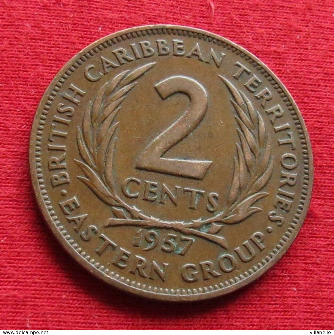 British Caribbean Territories 2 Cents 1957 KM# 3 *V1T Caraibas Caraibes Orientales - Territoires Britanniques Des Caraïbes