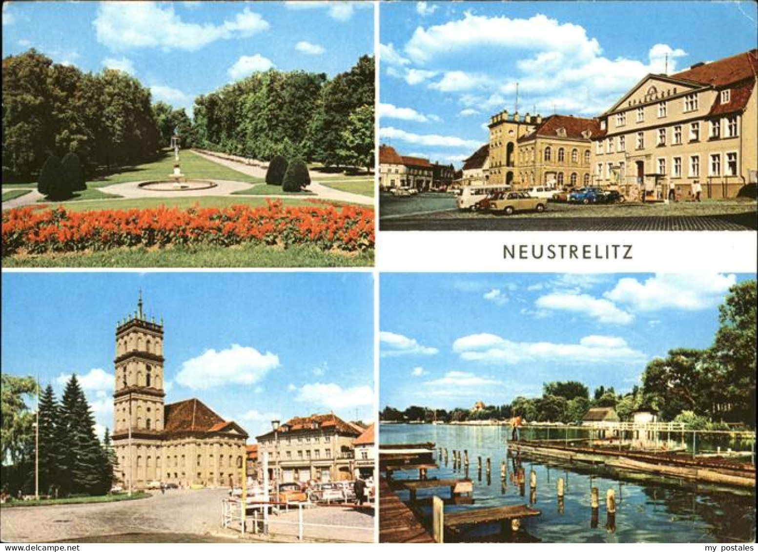 41225870 Neustrelitz Stadtpark, Rathaus, Marktplatz, Zierker See Neustrelitz - Neustrelitz