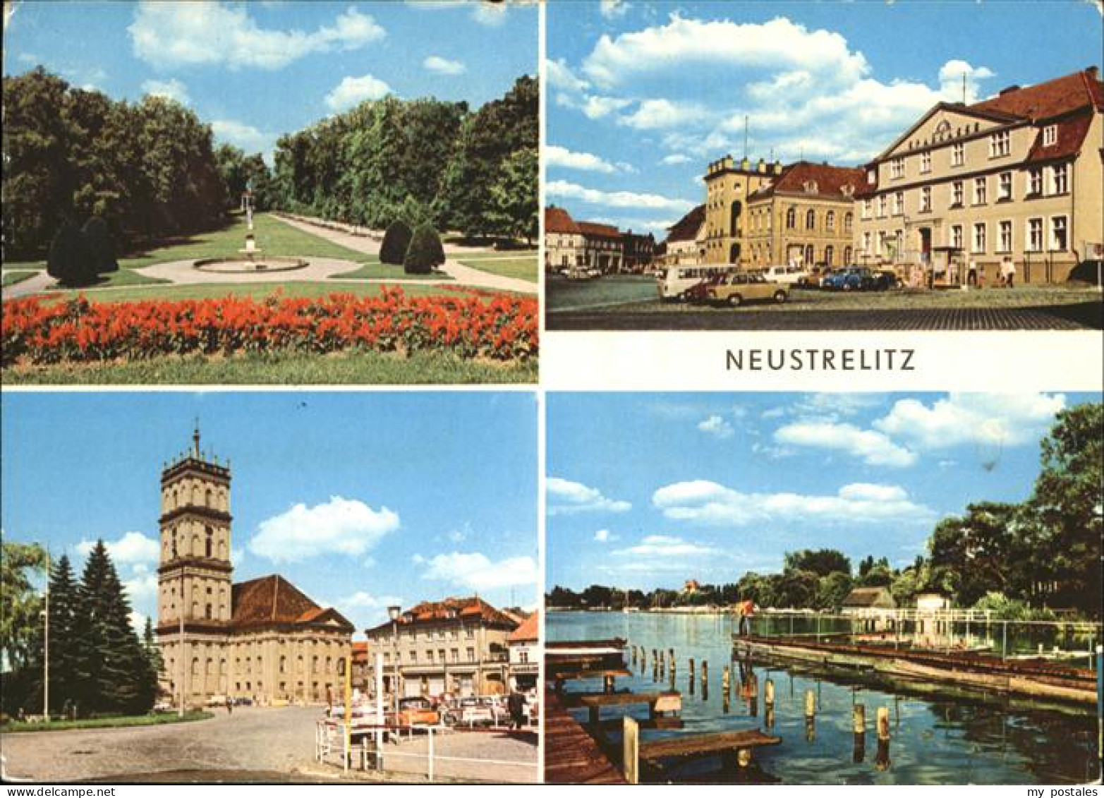 41225799 Neustrelitz Stadtpark, Rathaus, Markt, Stadtkirche Neustrelitz - Neustrelitz