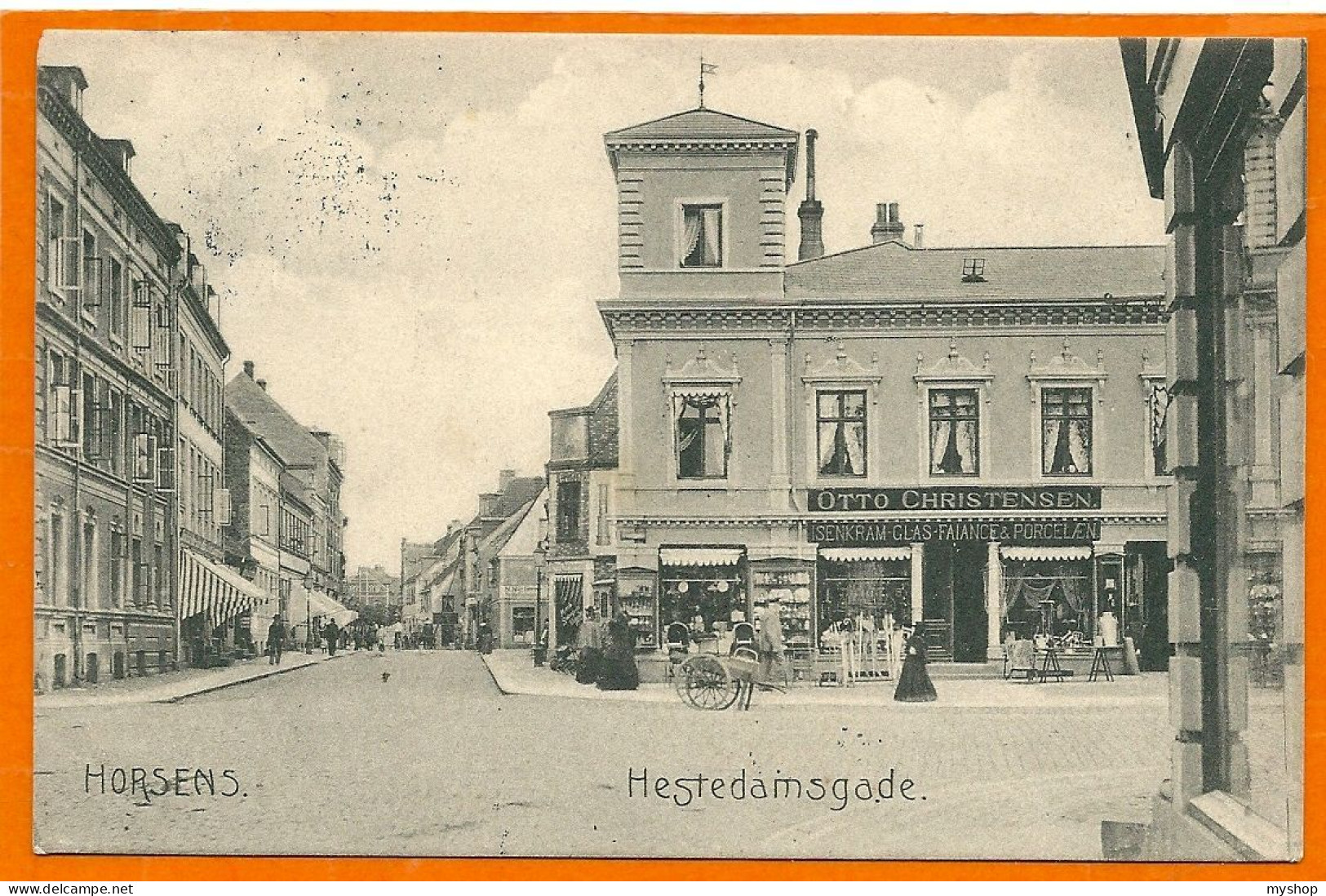 DK084, * HORSENS * HESTEDAMSGADE * SENT To HELLERUP 1913 - Danemark