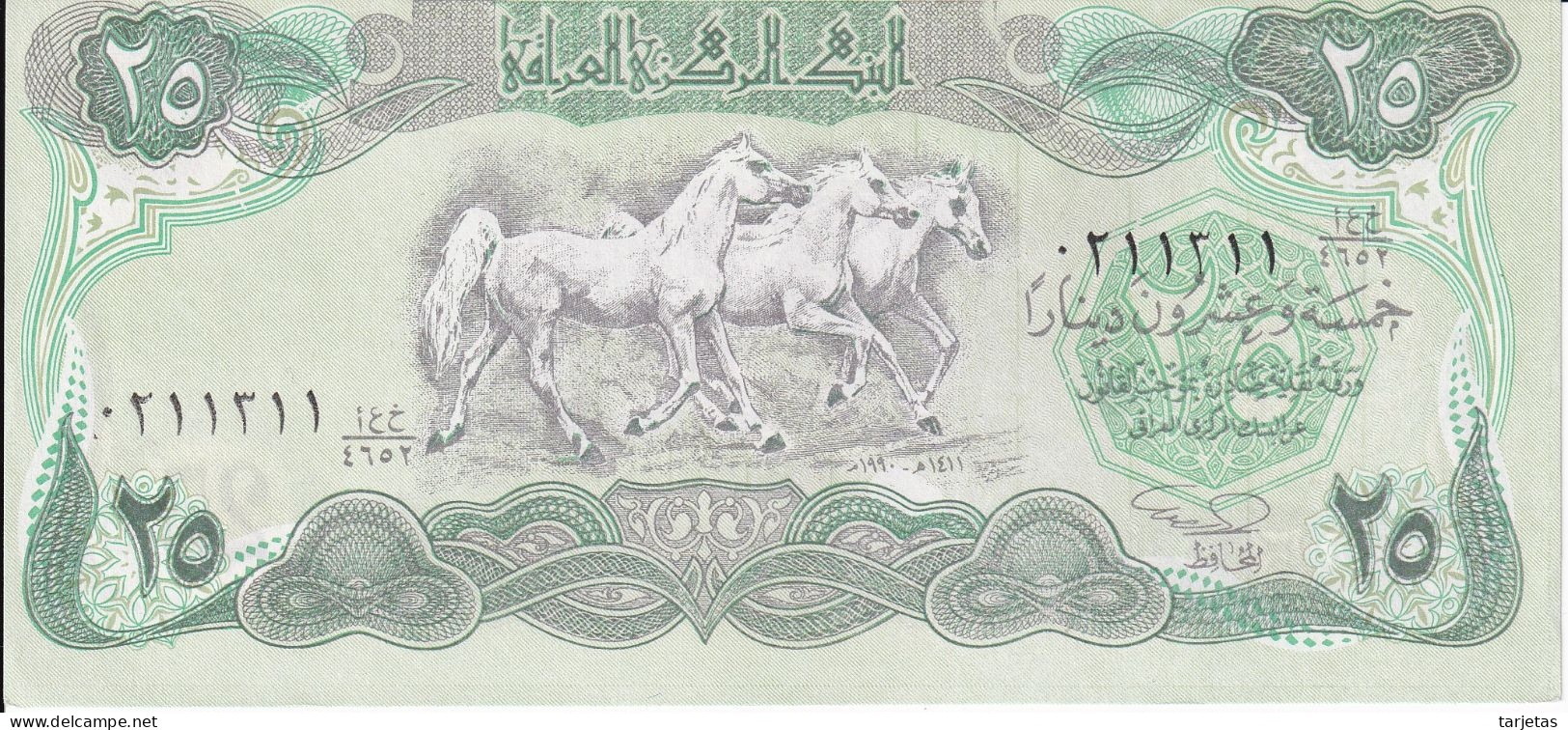 BILLETE DE IRAQ DE 25 DINARS DEL AÑO 1990 SIN CIRCULAR (UNC) (BANK NOTE) - Irak