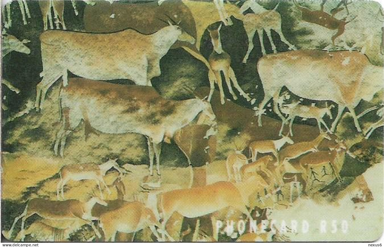 S. Africa - Telkom - Large Herd 2, (Cn. Normal 0, Bold), Chip Siemens S30, 1994, 50R, Used - Sudafrica