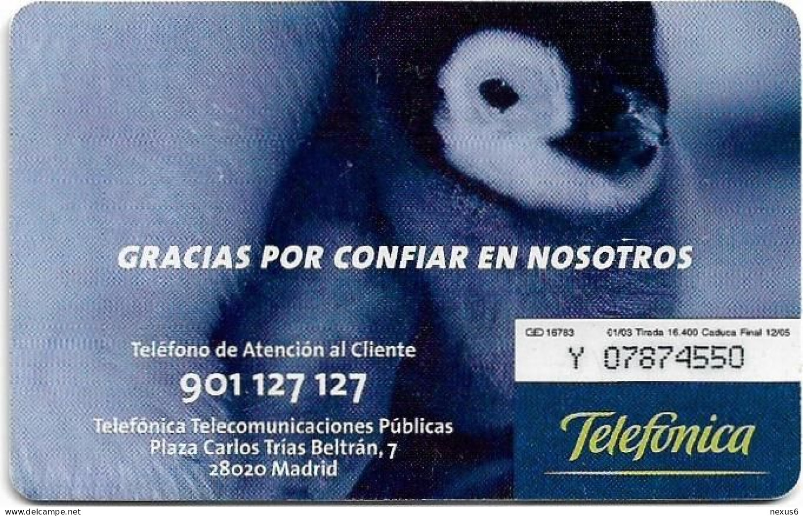 Spain - Telefónica - Cuidamos Tu Confianza - Bird - P-526 - 01.2003, 2€, 16.400ex, Used - Emisiones Privadas