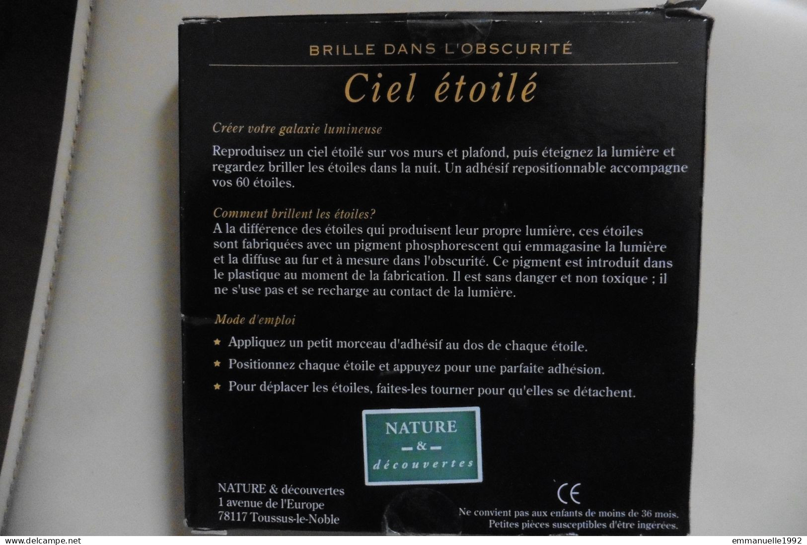 Nature & Découvertes Boite D'étoiles Phosphorescentes Pour Plafond Et Murs Brille Dans Le Noir - Sonstige & Ohne Zuordnung