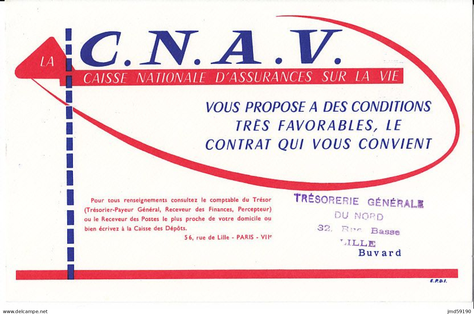 BUVARD En Bon état, Caisse Nationale D'Assurances CNAV- LILLE Nord 59 - Banque & Assurance