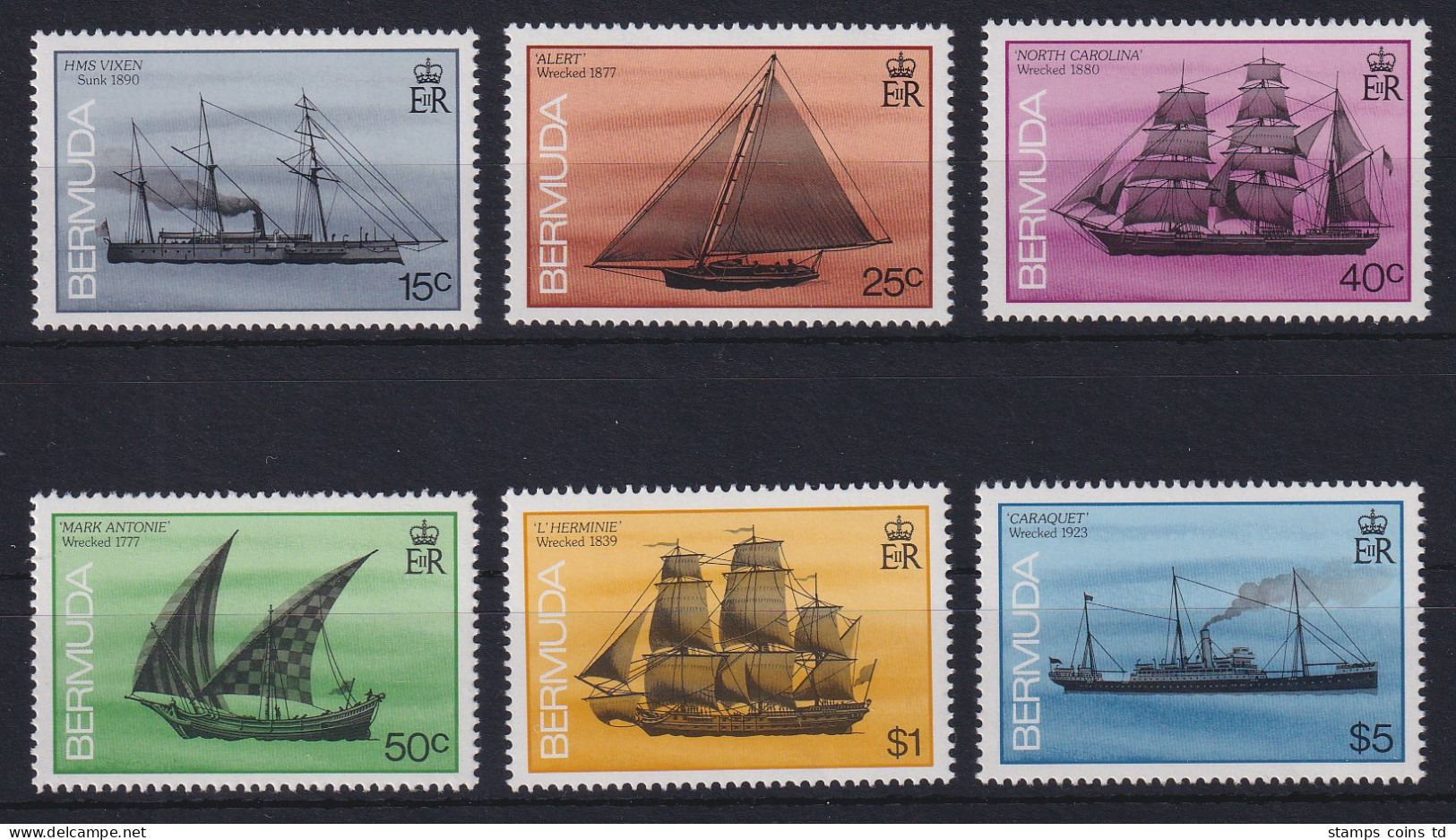 Bermuda Schiffe Mi.-Nr. 486 - 491 I Satz Kpl. ** / MNH  - Bermuda