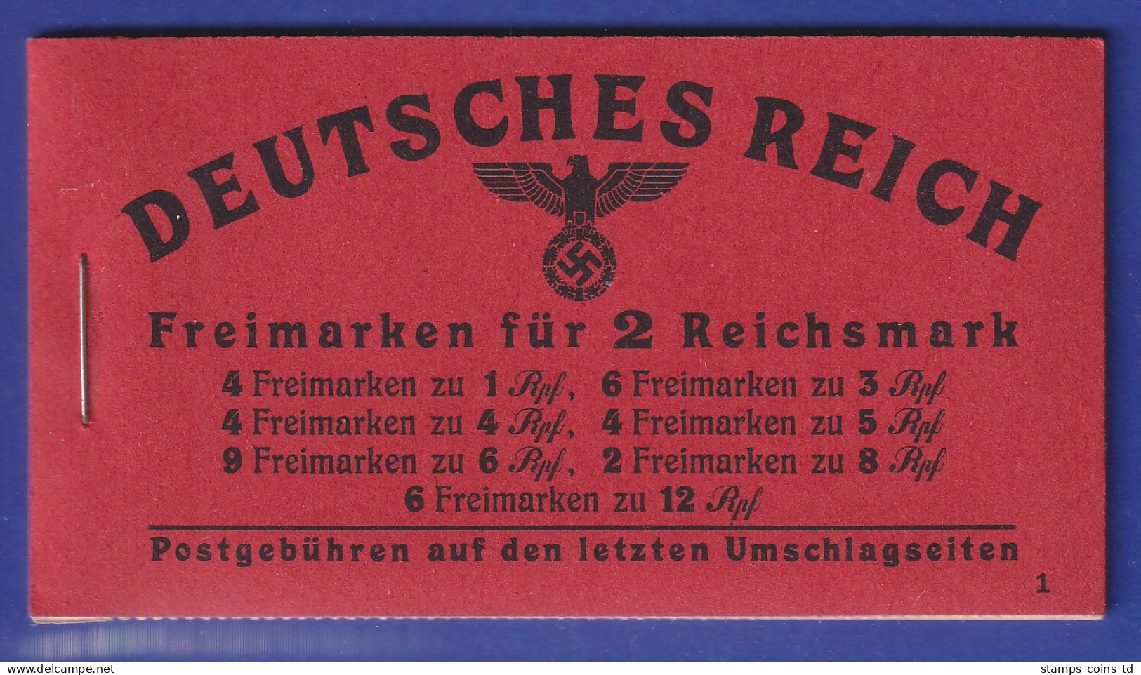 Deutsches Reich 1941 Markenheftchen Mi.-Nr. 49.3 Postfrisch ** - Markenheftchen