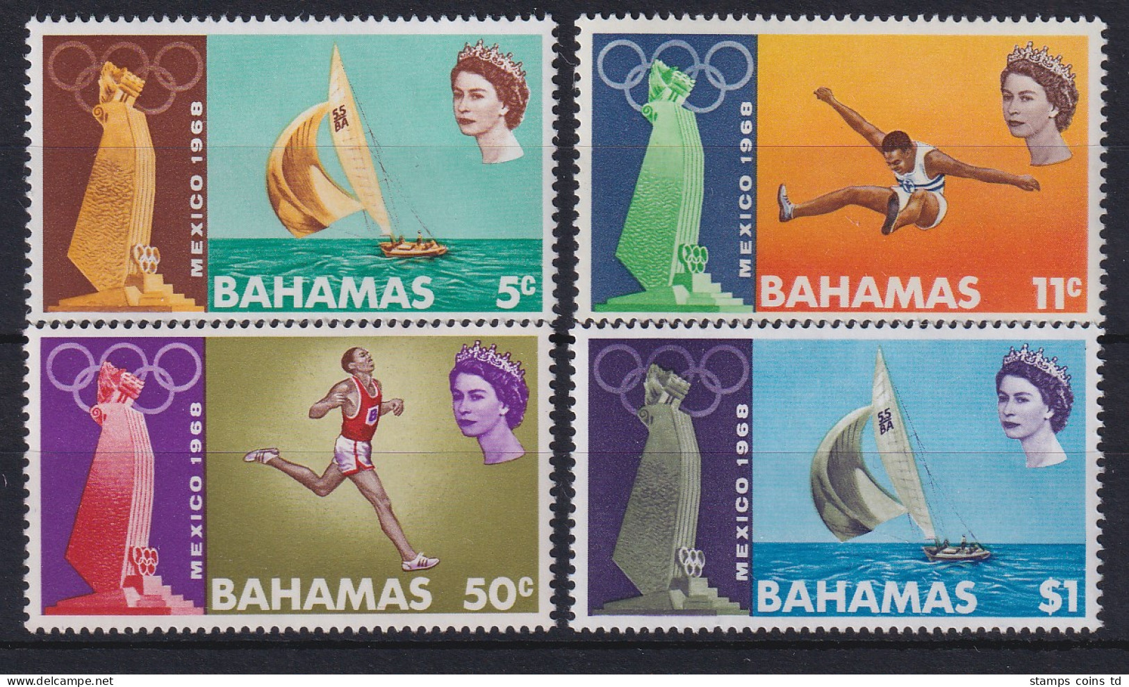 Bahamas 1968 Olympiade In Mexiko Mi.-Nr. 281-284 Postfrich ** - Bahamas (1973-...)