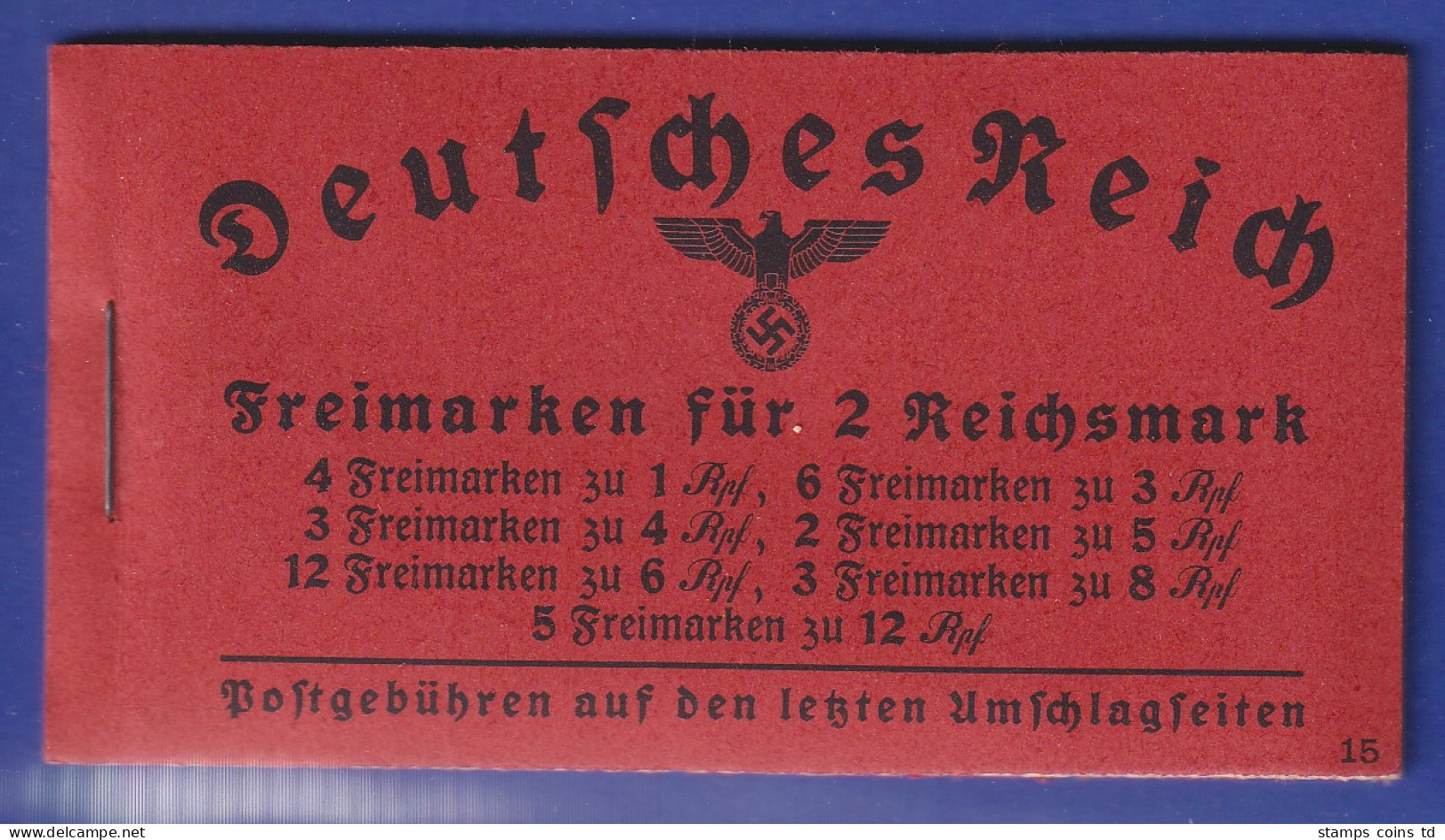 Deutsches Reich 1940/41 Markenheftchen Mi.-Nr. 39.5 Postfrisch ** - Markenheftchen