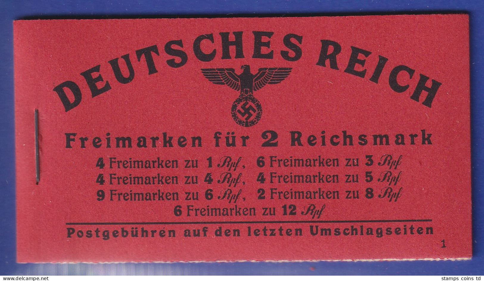 Dt. Reich 1941 Markenheftchen Mi.-Nr. 49.3 Postfrisch ** - Carnets