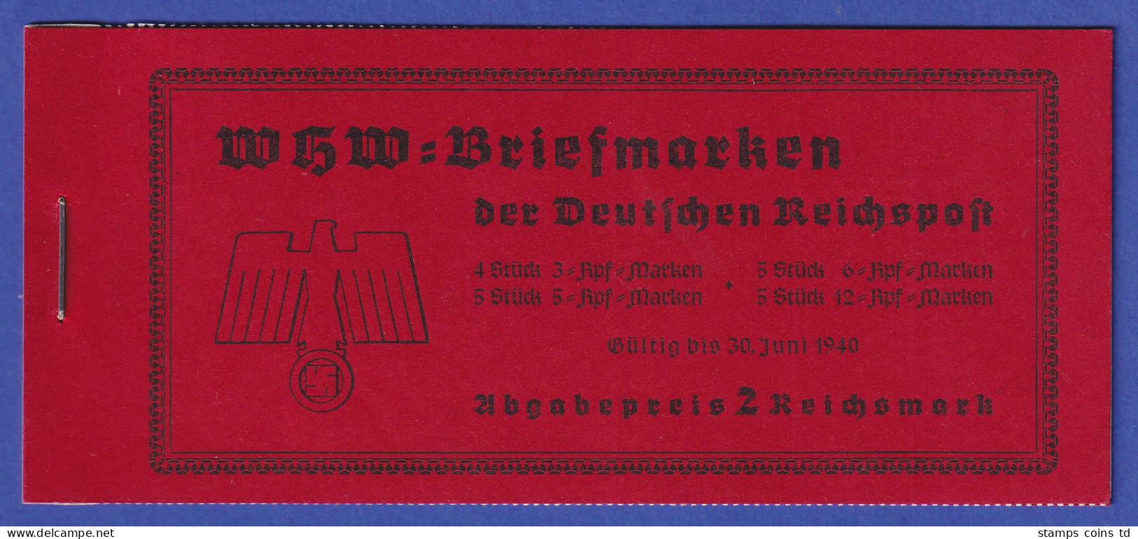 Deutsches Reich 1939 Markenheftchen Mi.-Nr. MH 46 Postfrisch ** - Cuadernillos