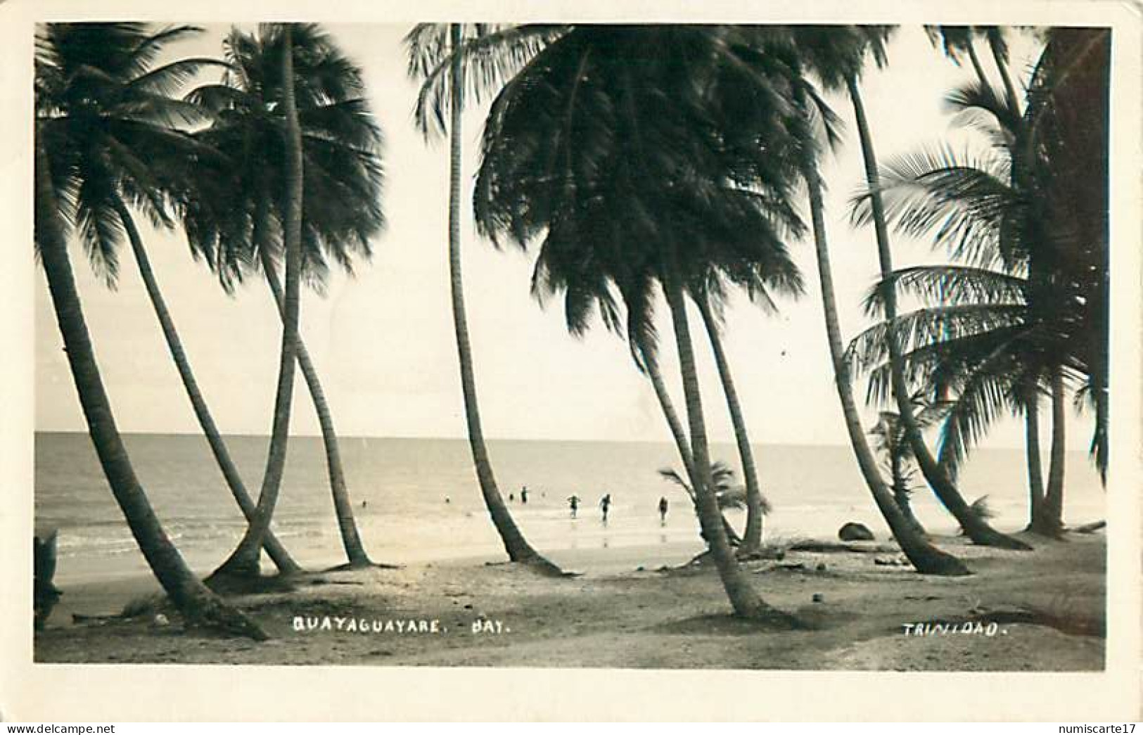 Cpsm Carte Photo TRINIDAD - Guayaguayare Bay + Plage - Beach - Trinidad